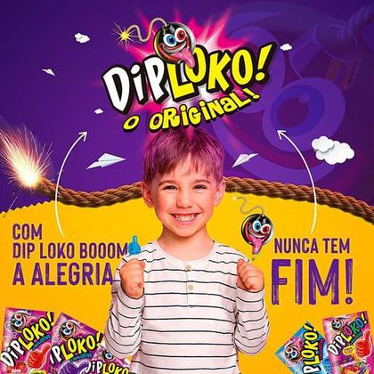 Imagem de Pirulito Dip Loko c/ Pozinho que Explode na Boca Sabor Amora