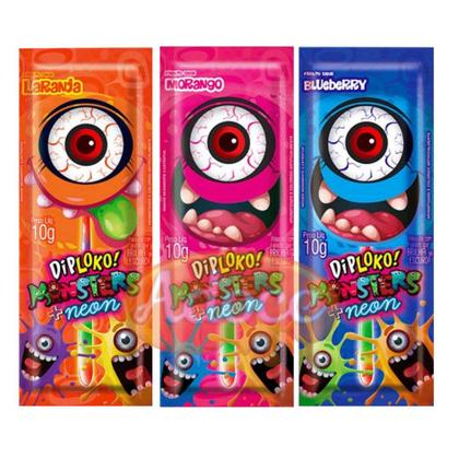 Imagem de Pirulito dip loko monsters neon 30unx10g danilla