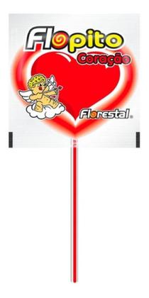 Imagem de Pirulito Florestal Morango Com Açucar Sem Glúten 500 G 50 U