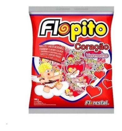 Imagem de Pirulito Florestal Morango Com Açucar Sem Glúten 500 G 50 U