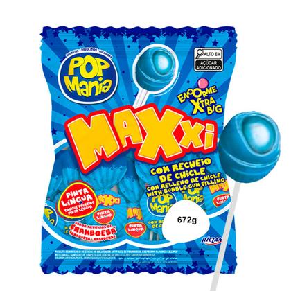 Imagem de Pirulito Pop Mania Maxxi Framboesa c/24 - Riclan