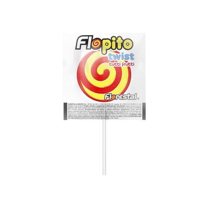 Imagem de Pirulito Psicodélico Vermelho e Amarelo Flopito Twist - 450g