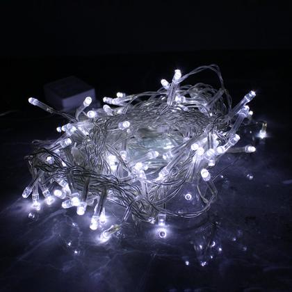 Imagem de Pisca de LED Cascata 100L 3M X 70CM 8 Modos Tomada Natal Ano Novo Festas Cores:Branco