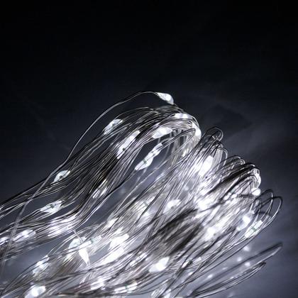 Imagem de Pisca de LED Fio de Fada - 100L, 10 Metros, USB e Pilha