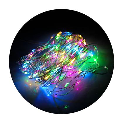 Imagem de Pisca de LED Fio de Fada - 100L, 10 Metros, USB e Pilha
