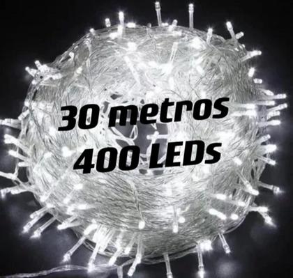 Imagem de Pisca Fio Transparente 400 Leds 8f  127v 30metros Branco/Branco Quente/Azul/ Colorido