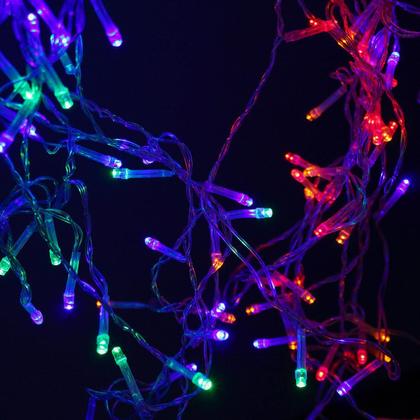 Imagem de Pisca Led Cascata 100L 3M X 70Cm 8 Modos Tomada Natal Ano