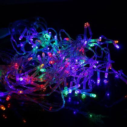 Imagem de Pisca Led Cascata 100L 3M X 70Cm 8 Modos Tomada Natal Ano