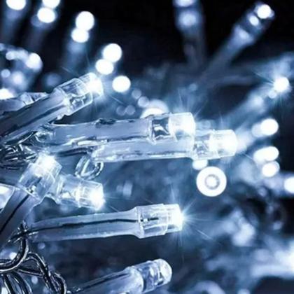 Imagem de Pisca Natal 50m Branco Frio 500 Leds 8 Modos Luvinco