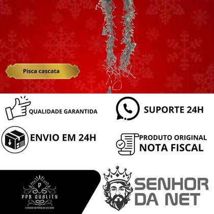Imagem de Pisca Natal Cascata 10 metros 400 Leds Branco quente 