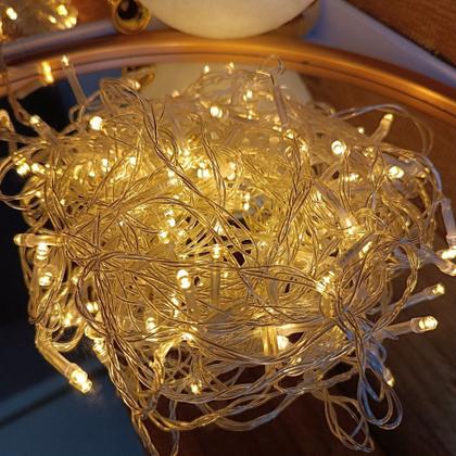 Imagem de Pisca Pisca 100 LEDs Branco Quente 8 Funções 10Mts Decoração
