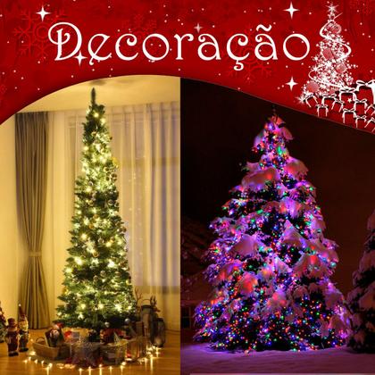 Imagem de Pisca Pisca Cordão 100 Leds Natal 10m 8 Modos 127V Fio Transparente