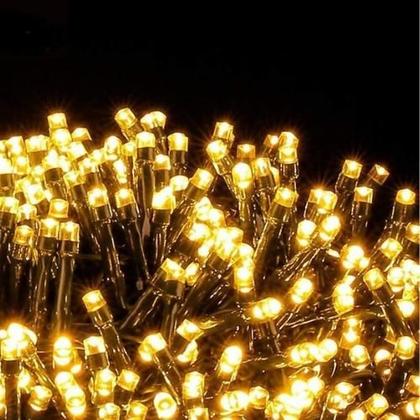 Imagem de Pisca Pisca Cordão LED 10m com 100 Lâmpadas Gota Preta