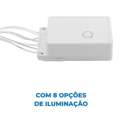 Imagem de Pisca-Pisca Led 100L Fio Transparente 9M 127V Luzinha Luz Para Iluminar Decoração Festa Natalina Casa