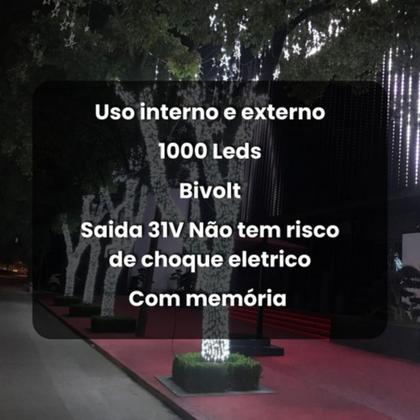 Imagem de Pisca Pisca Luzinhas de Natal 1000 Leds 80 Metros, Para montar decoração de Natal e Festas, p/árvore Leds Branco