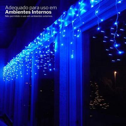 Imagem de Pisca Pisca Natal Cascata Cabo Transparente 3,5 Metros x 100 Lâmpadas em LED