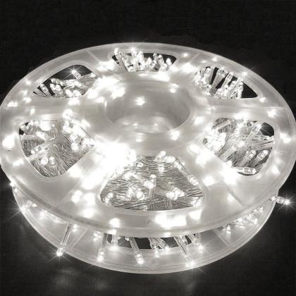 Imagem de Pisca Varal Cordão Natal 300 Lâmpadas LEDs Branco 50M 220v
