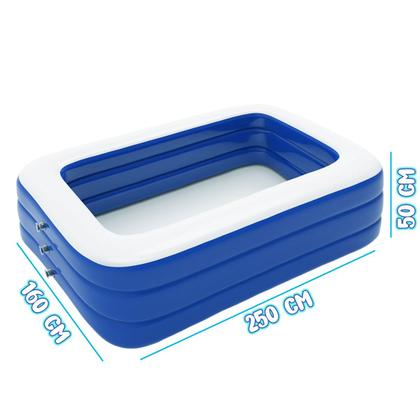 Imagem de Piscina 1100 litros Inflável Circular Infantil Adulto Para a Família PVC Reforçado Redonda 3 Anéis