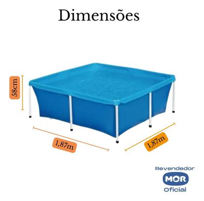Imagem de Piscina 2000 Litros Estruturada Aço Standard Retangular Mor
