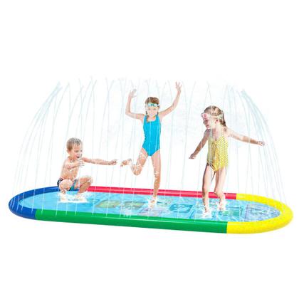 Imagem de Piscina Antiderrapante Esteira Chafariz Infantil Bebê Criança Brinquedo Interativo ao Ar Livre Splash Sprinkler Fonte