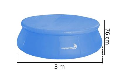 Imagem de Piscina Borda Inflável Capacidade 4600l Com Capa Importway
