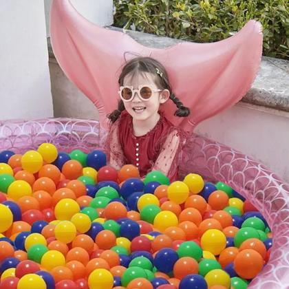 Imagem de Piscina Com Bolinha Infantil Inflável Sereia Criança 85L
