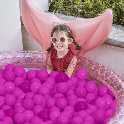 Imagem de Piscina Com Bolinha Infantil Inflável Sereia Criança 85L