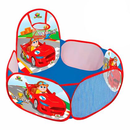 Imagem de Piscina De Bolinhas Infantil Portátil 90x90 Com Cesto Dobrável Para Crianças