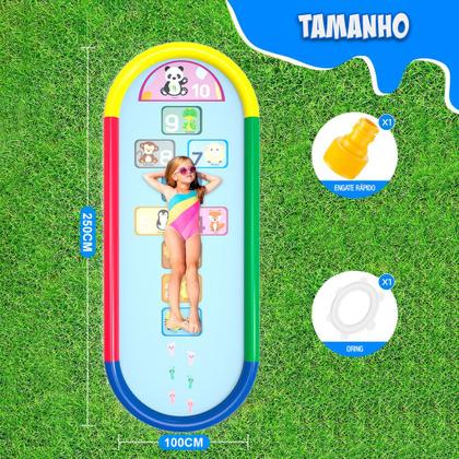 Imagem de Piscina Esteira Chafariz Infantil Bebê Criança Antiderrapante Brinquedo Interativo ao Ar Livre Splash Sprinkler Fonte
