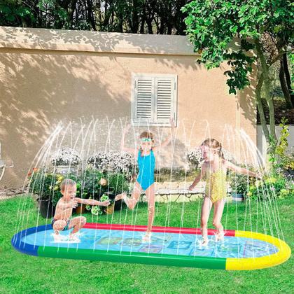 Imagem de Piscina Esteira Chafariz Infantil Bebê Criança Antiderrapante Brinquedo Interativo ao Ar Livre Splash Sprinkler Fonte