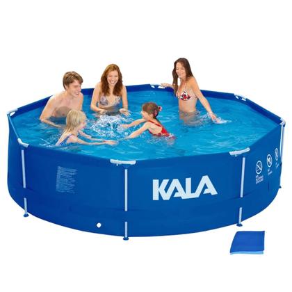 Imagem de Piscina Estruturada 5200L Redonda Kala com Kit Reparo Azul
