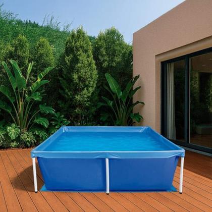 Imagem de Piscina Estruturada Mor 2000 Litros PVC 1,87m x 1,87m x 58cm Azul Modelo 1004