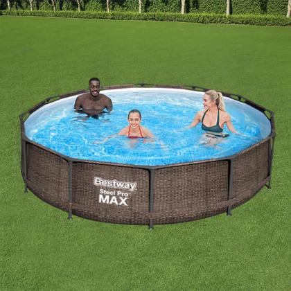 Imagem de Piscina Estrutural 4.678L Circular Deluxe + Filtro + Capa + Lona Bestway