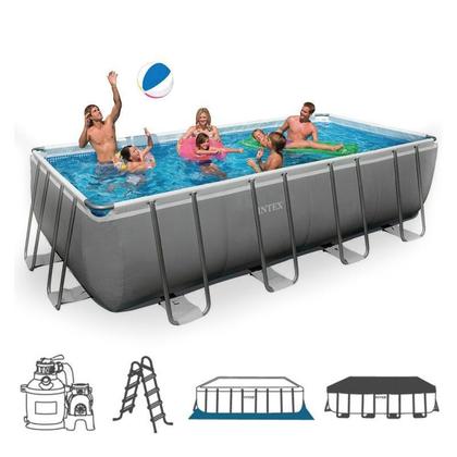 Imagem de Piscina Estrutural Retangular 17.203 Litros Completa - Intex
