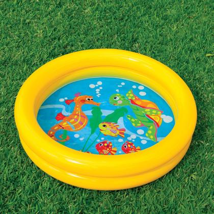 Imagem de Piscina Infantil 2 Anéis 61 Litros Inflável Animais Marinhos