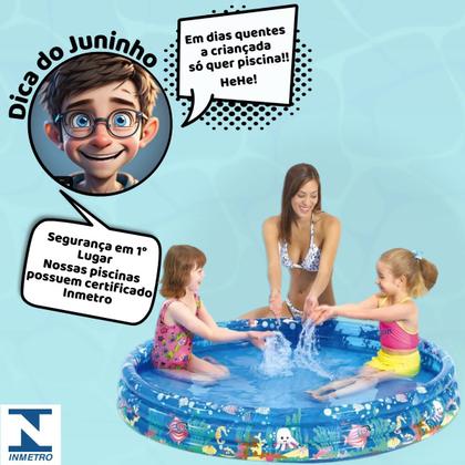 Imagem de Piscina Infantil 253L Redonda Inflável Água e Bolinhas