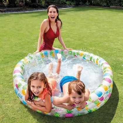 Imagem de Piscina Infantil Abacaxi  Inflável 1.32m X 28cm - 248 litros da Intex Ref 59431NP
