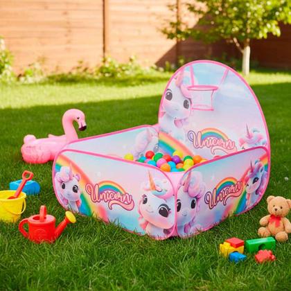 Imagem de Piscina Infantil Com Cesta Unicórnio 75x75cm Domni