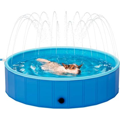 Imagem de Piscina Infantil Esteira C/ Chafariz Jato D'Água PVC Reforçado Circular P/ Crianças e Animais