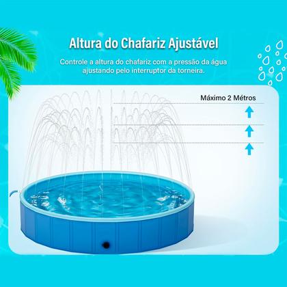 Imagem de Piscina Infantil Esteira C/ Chafariz Jato D'Água PVC Reforçado Circular P/ Crianças e Animais