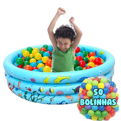 Imagem de Piscina Infantil Inflável 100 Litros + 50 Bolinhas