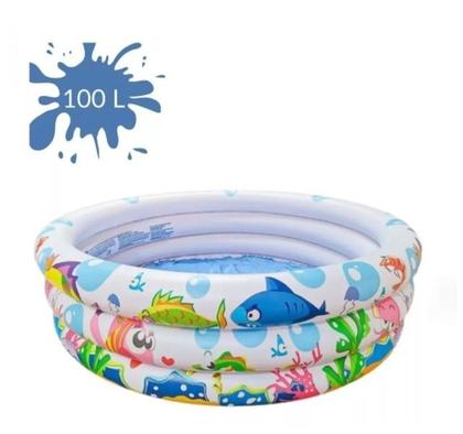 Imagem de Piscina Infantil Inflável 100 Litros Colorida + 50 Bolinhas