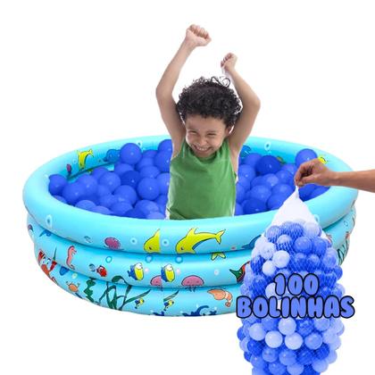 Imagem de Piscina Infantil Inflável 100 Litros Colorido + 100 Bolinhas