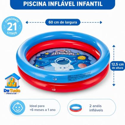 Imagem de Piscina Infantil Inflável Criança Praia Estampa Personagens 21 Litros