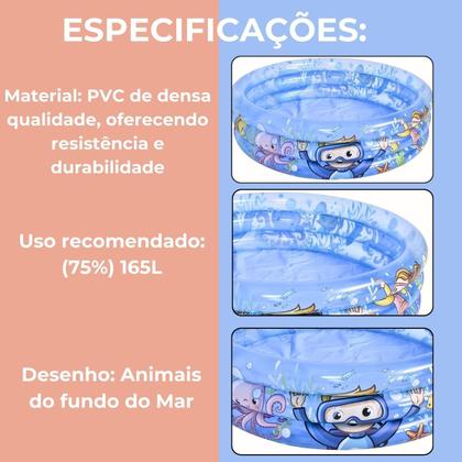 Imagem de Piscina Infantil Inflável redonda 1.2m x 24cm 180L Jilong SunClub