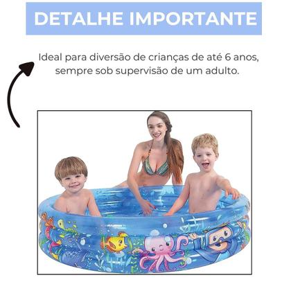 Imagem de Piscina Infantil Inflável redonda 1.2m x 24cm 180L Jilong SunClub