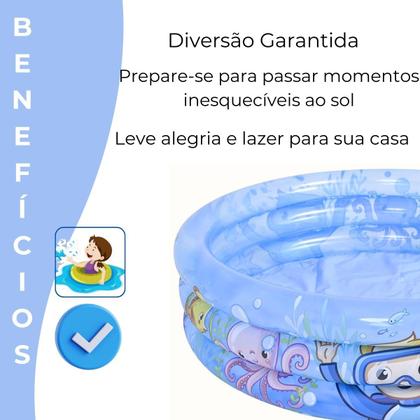 Imagem de Piscina Infantil Inflável redonda 1.2m x 24cm 180L Jilong SunClub