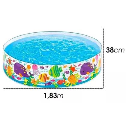 Imagem de Piscina Infantil Inflável Redonda 958 Litros Oceano da Intex