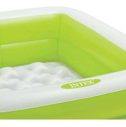 Imagem de Piscina Infantil Verde Quadrada Inflável 57 Litros Intex