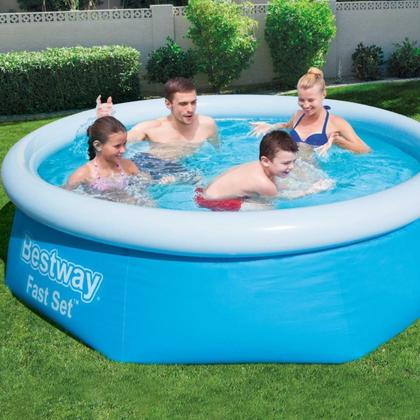 Imagem de Piscina Inflável 2300 Litros Fast Set + Kit reparo - Bestway